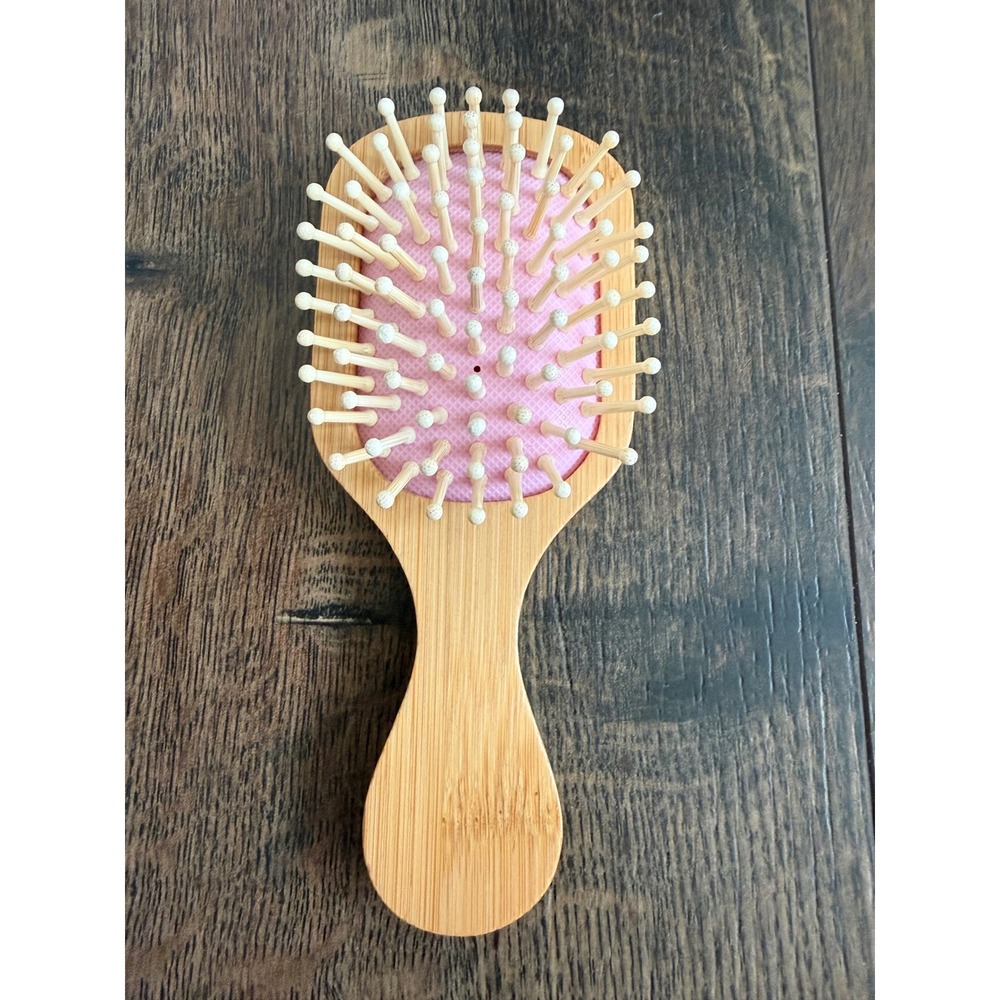 Bamboo Hair Brush Small Pink NEW